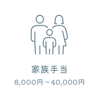 家族手当　8,000円～40,000円